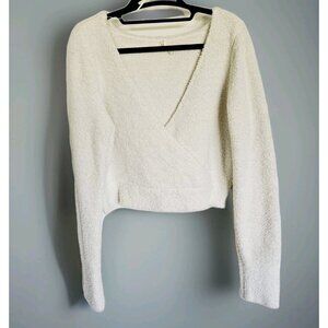 Daily Practice Anthropologie Sweater L Ivory Teddy Bear Cozy Lounge